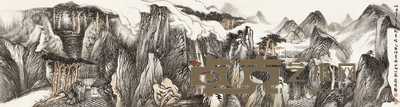 赵晓钟 乙酉（2005年）作 山水清音 镜心 46×74cm